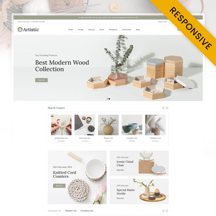 Artistic - Art and Craft Store WooCommerce Responsive Theme