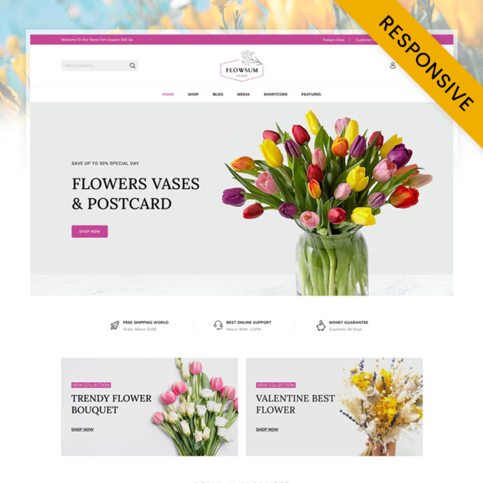 Flowsum - Flower Shop WooCommerce Responsive Theme