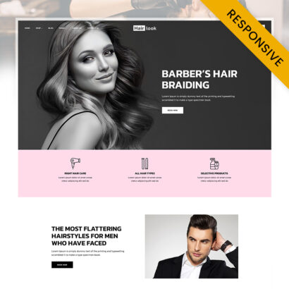 Hairlook - Hair Salon and Hairdresser Elementor Wordpress Theme