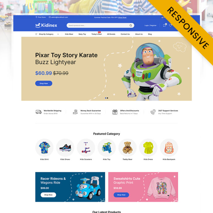 Kidinex - Kids Care and Toys Store Prestashop Responsive Theme