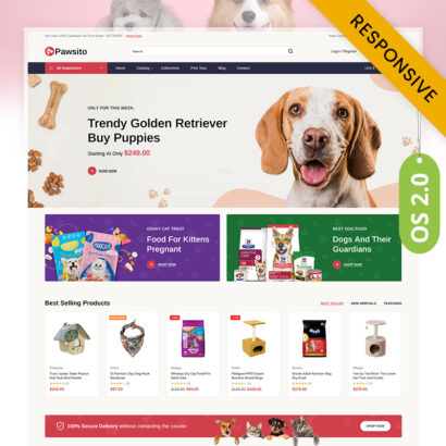 Pawsito - Pets Care & Pets Food Store Shopify 2.0 Responsive Theme