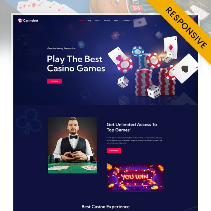 Casinobet - Online Casino and Gambling Elementor WordPress Theme