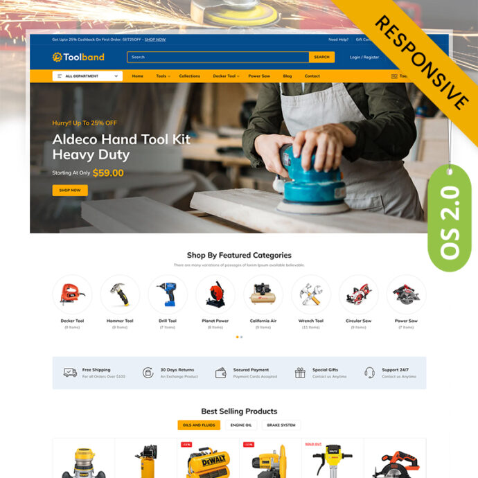 Toolband - Multipurpose Tools Store Shopify 2.0 Responsive Theme